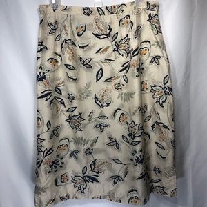 Women’s 100% Silk Mixit Floral Skirt